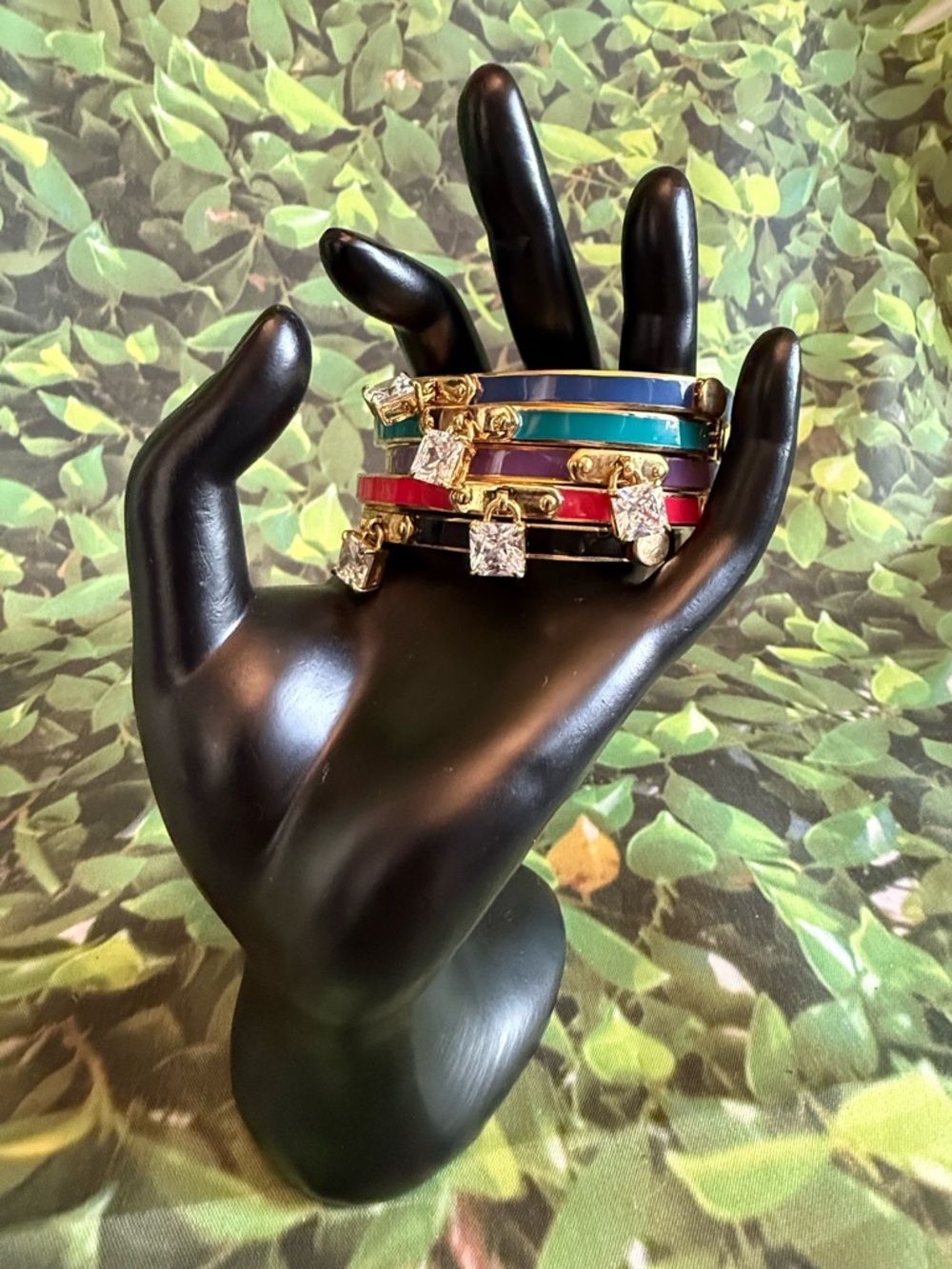 Vintage Juicy Couture Set of 5 Enamel Charm Bracelets